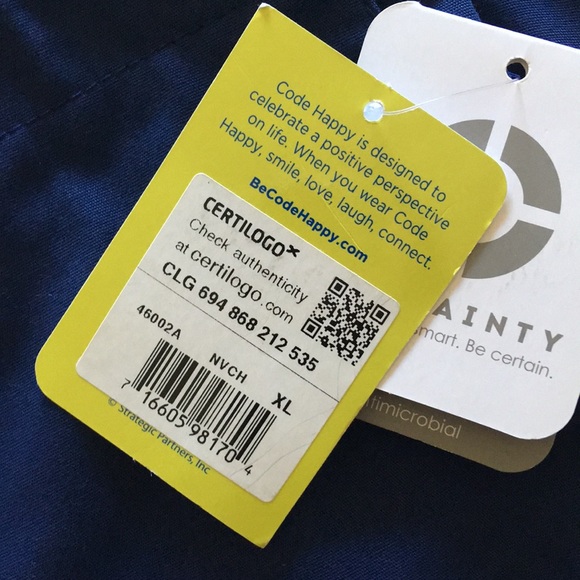 Code Happy Medical Uniform Scrub Pants 46002A XL - Picture 3 of 6